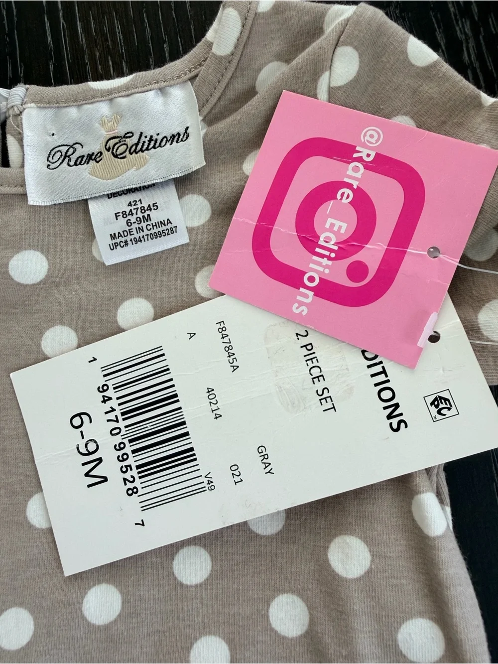 Rare Editions Gray Polka Dot Pumpkin Tunic & Floral Ruffle Leggings Set